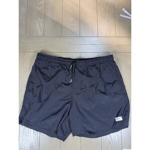 Bather Swim Trunks Shorts Mens 2XL Black Mesh Lined Drawstring Pockets Quick Dry